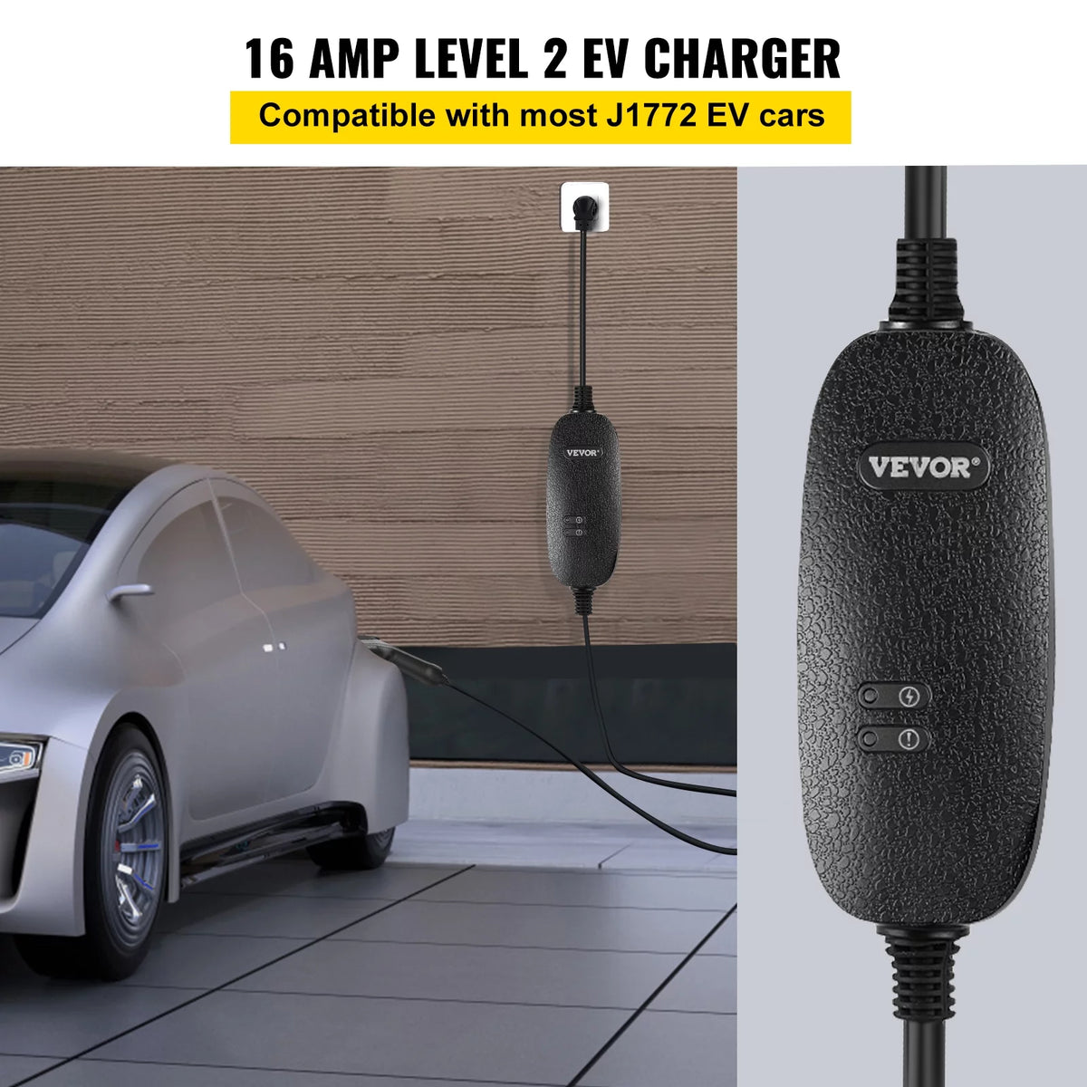 16 Amp Portable Level 2 EV Charger with 25 ft Cable D199