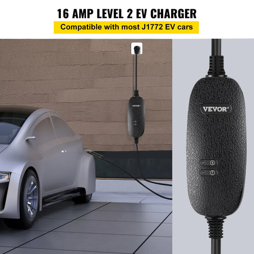 16 Amp Portable Level 2 EV Charger with 25 ft Cable D199