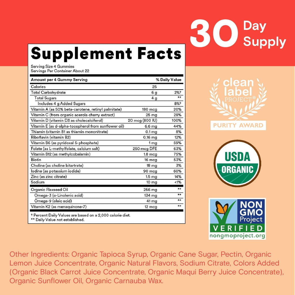 Organic Kids Multivitamin Gummies, 120 Count U462610