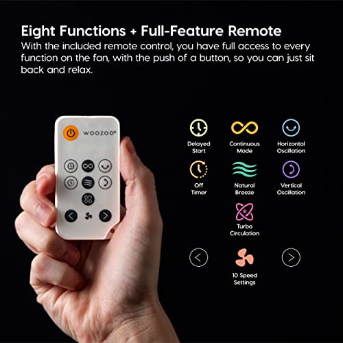 Large Oscillating 8-in-1 Fan with Remote and Timer U5787