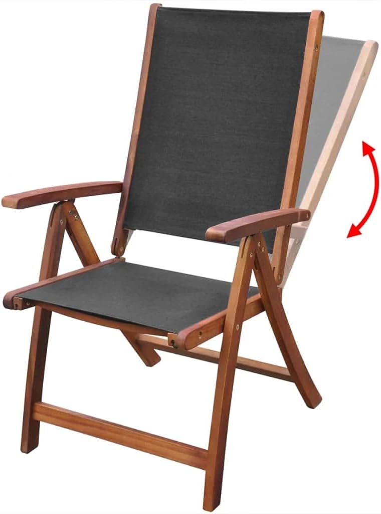 2X Solid Acacia Wood Garden Folding Chair Y40950