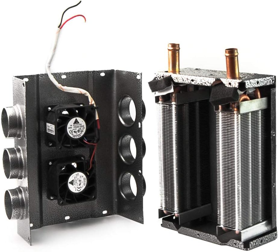 Compact 12V Dual Sides 6 Vents Heater with Speed Switch, Pack of 2 N131
