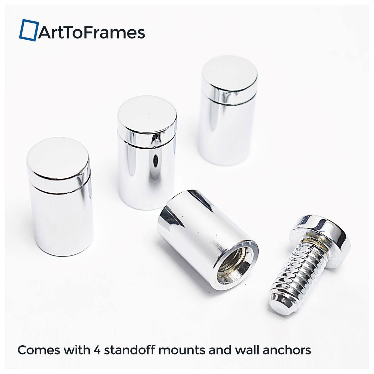 Acrylic Floating Frame for Pictures Up to 9x32 Inches with Polished Chrome Standoff Z896