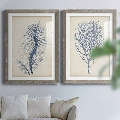 Indigo Coral Framed Print J279