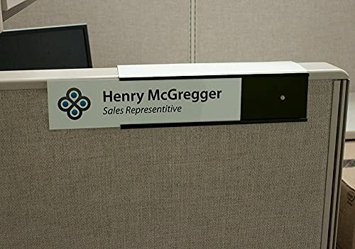 Black 8" x 2" Aluminum Nameplate Holder H196