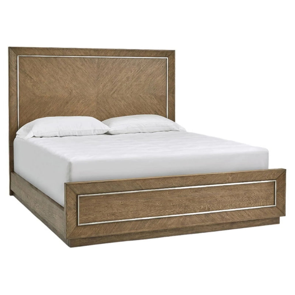 Solid Wood and Veneer King Panel Bed K145387