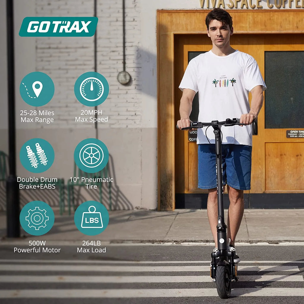 500W Electric Scooter with 10 Air-Filled Tires P5379