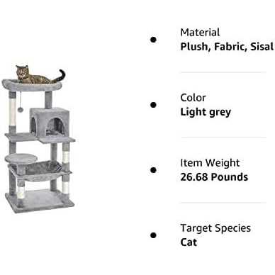 46.5 inches Multi-Level Cat Tree with Scratching Posts R137
