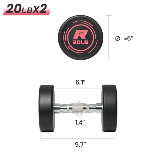 PVC Coated Pink Round Dumbbells Set with Non-Slip Handle Z954481
