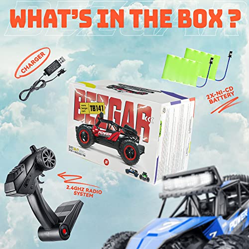 1:14 Scale 2WD Remote Control RC Car Truck with Two Rechargeable Batteries C456