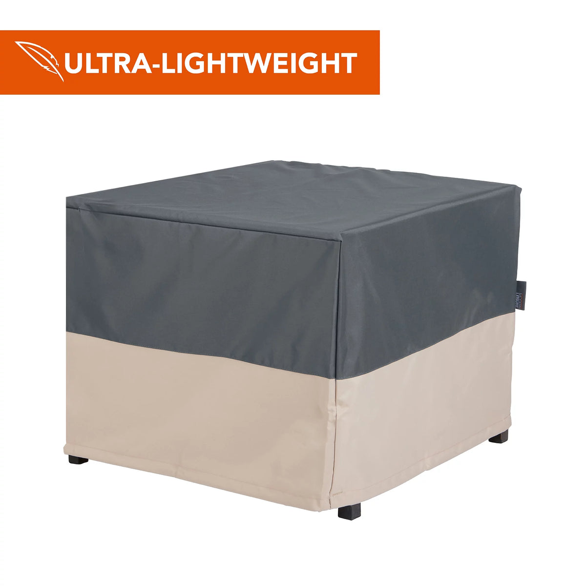 Square Fire Pit Table Cover, 42"L x 42"W x 22"H, Gray Q5921