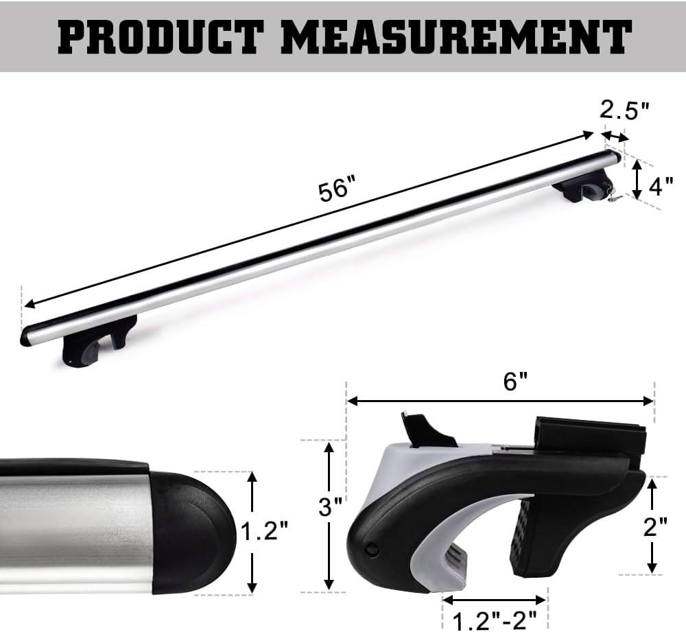56'' Aluminum Roof Rack Cross Bars Y317