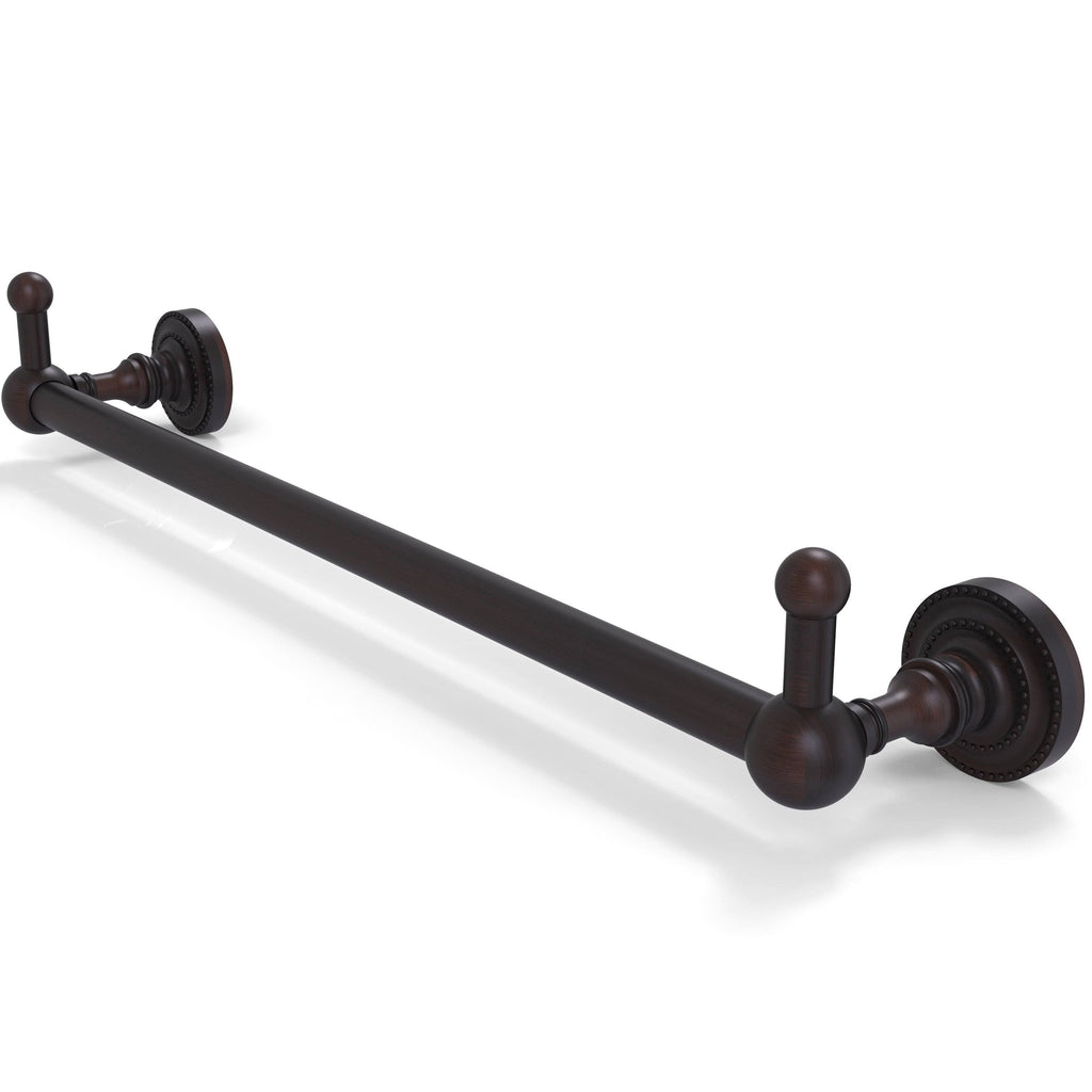 30 inch Polished Brass Towel Bar with Integrated Hooks E4597
