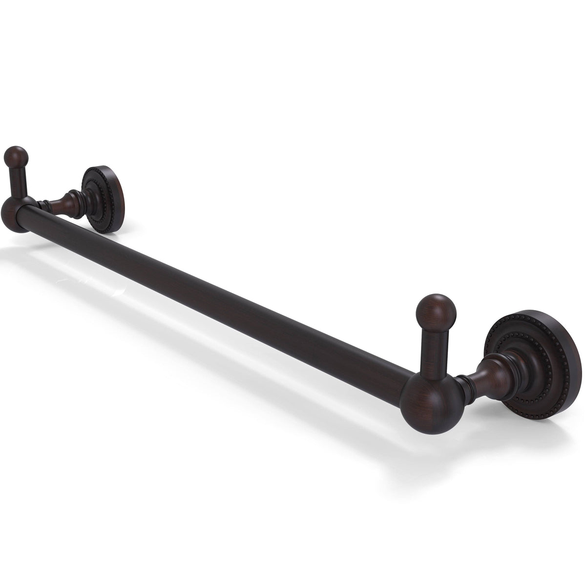30 inch Polished Brass Towel Bar with Integrated Hooks E4597