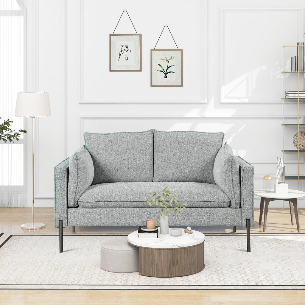 Linen Fabric Loveseat Couch M879