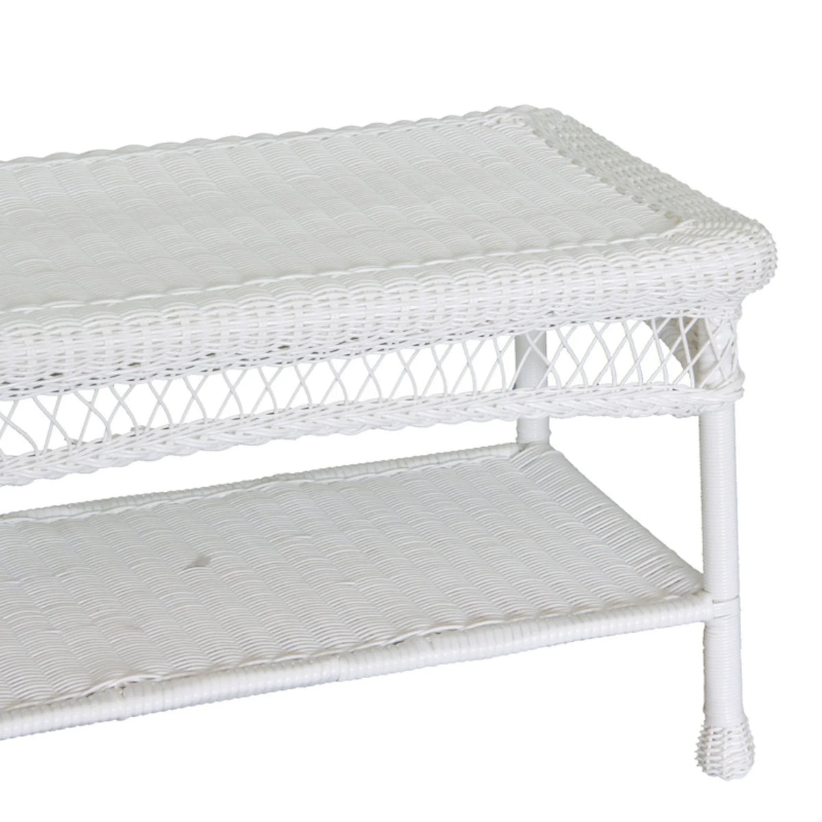 White Wicker Coffee Table D58578