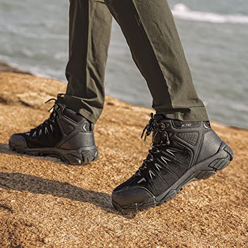 Men's Waterproof Non-Slip Lightweight Mid Top Hiking Boots I804