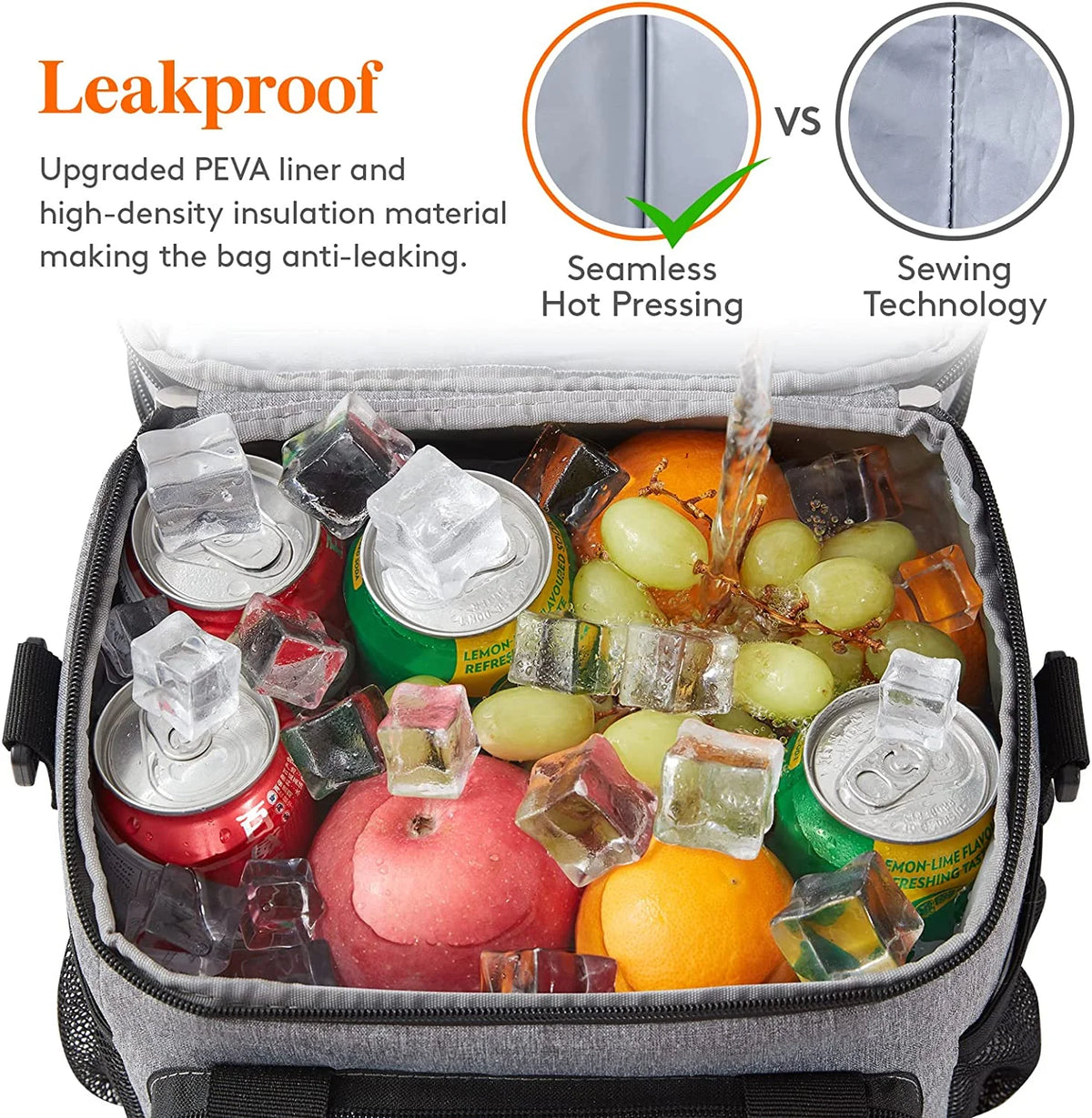 Grey Insulated Lunch Bag 21L X61304