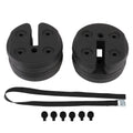 4 Pieces Black Tent Shade Canopy Water Fillable Weight Plates O51420