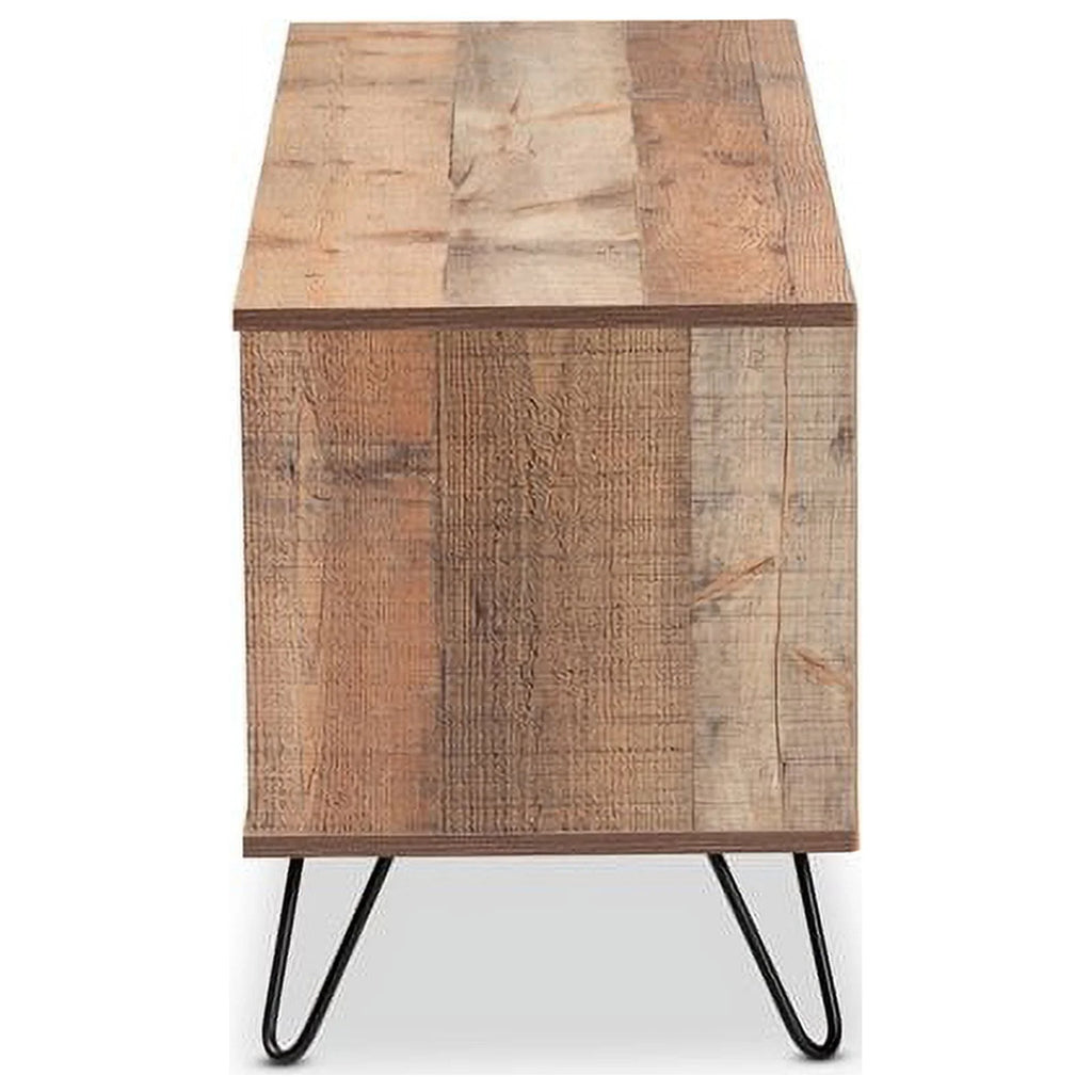 Rustic Oak Wood TV Stand N7253