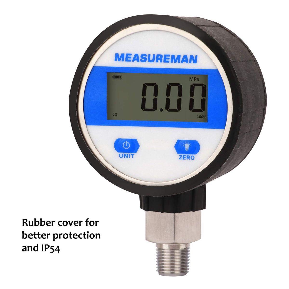2-1/2" Digital Industrial Vacuum Gauge, Stainless Steel, -15psi, Pack of 2 A39210