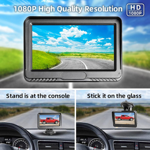 1080P Backup Camera with Monitor Kit Waterproof Night Vision W93811