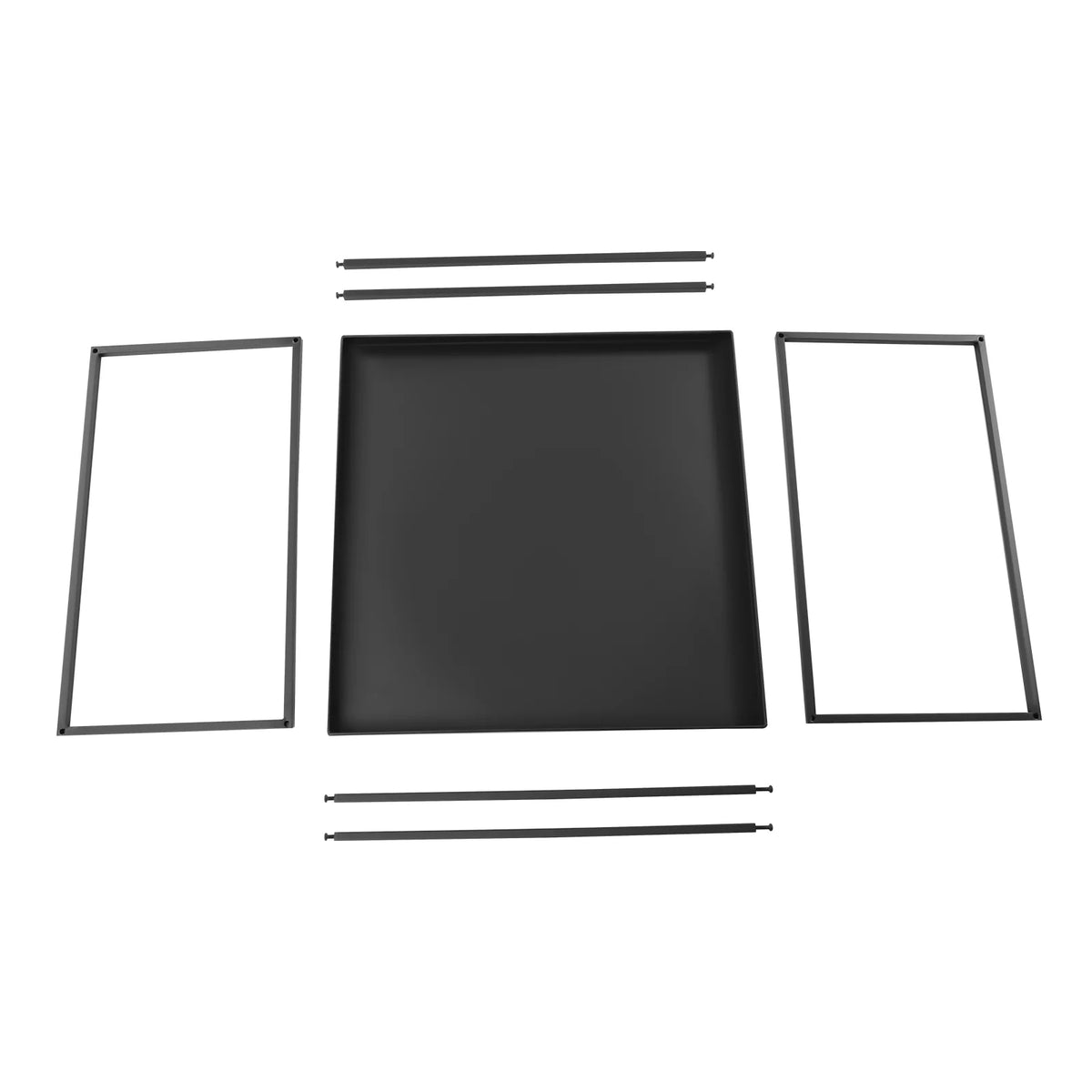 Black Metal Tray End Table Y3192
