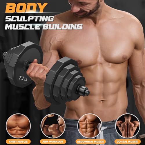 Adjustable Dumbbell Set with Solid Steel and Connector Q72949