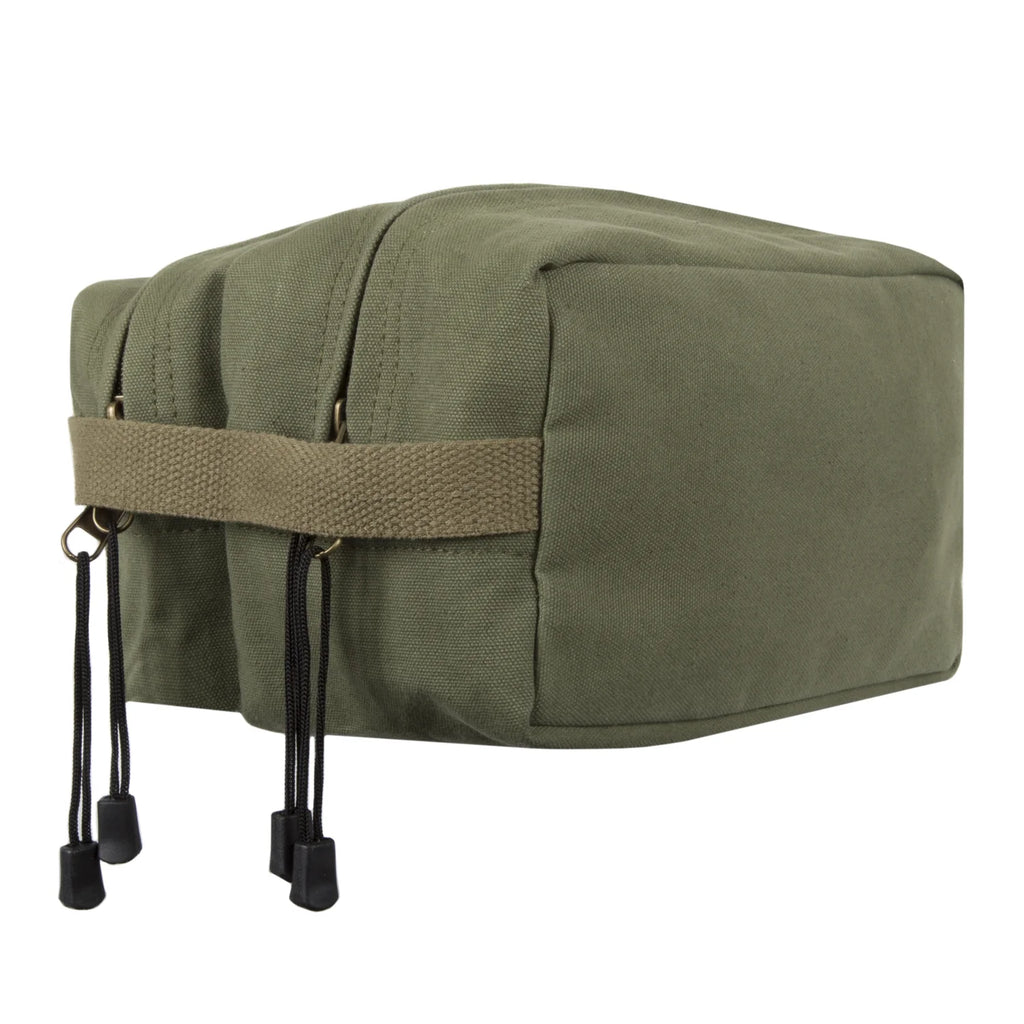 Olive Canvas Travel Toiletry Dopp Kit Bag V41236