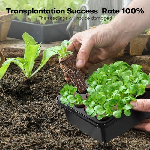 40 Cells Reusable Seed Starter Tray with Humidity Dome, 2 Packs C925
