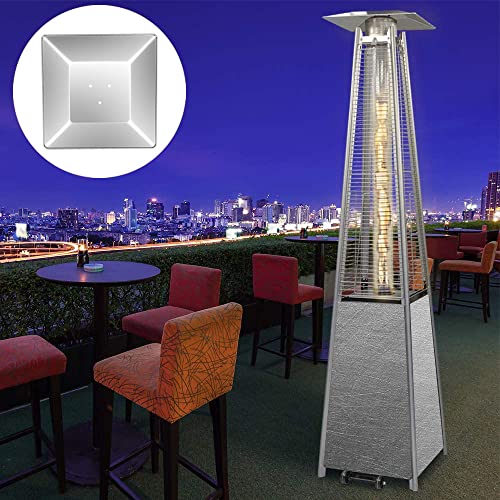 4 Sided Aluminum Patio Heater Reflector Shield (Square), 18.5" x 18.5" Q442