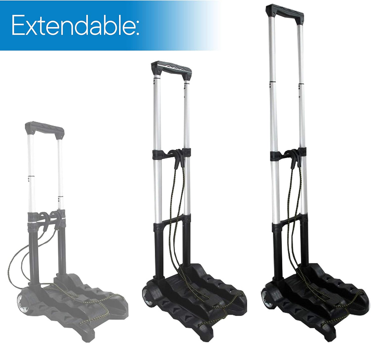 Black Aluminum Folding Luggage Cart D50514