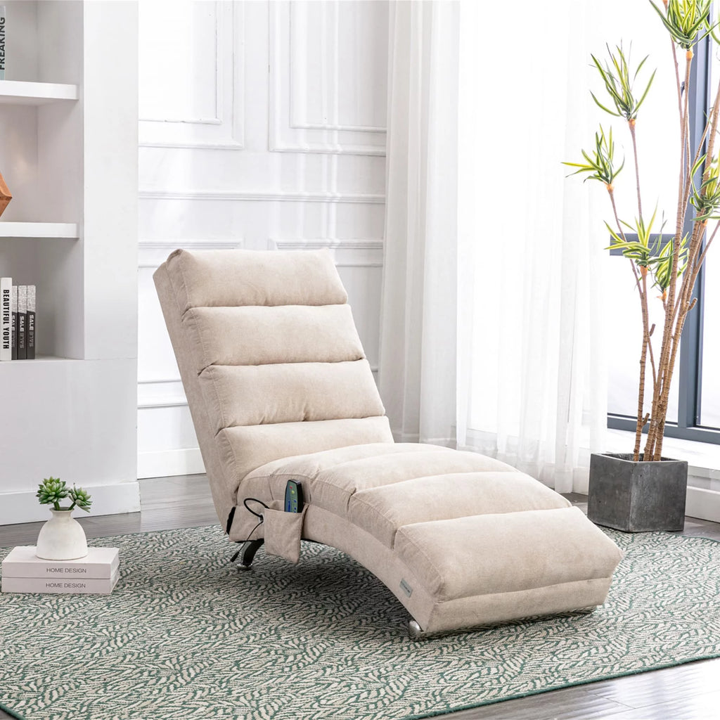 Grey Oversized Chaise Lounge Massage Chair G1887