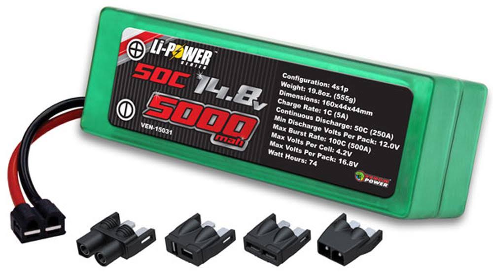 50C 4S 5000mAh 14.8V Hard Case Lipo Battery F8474