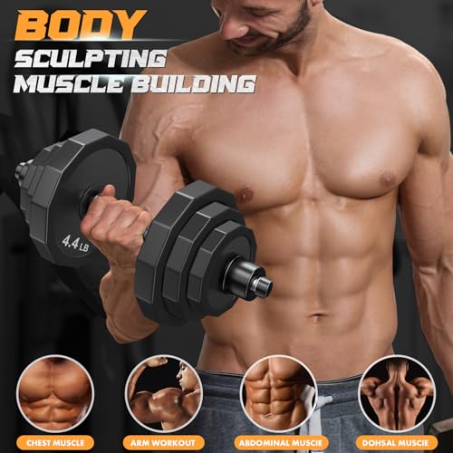 Adjustable Dumbbell Set with Solid Steel and Connector Q72949