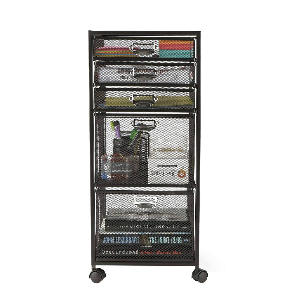 5-Tiered Drawer Storage Cart Black Z5783