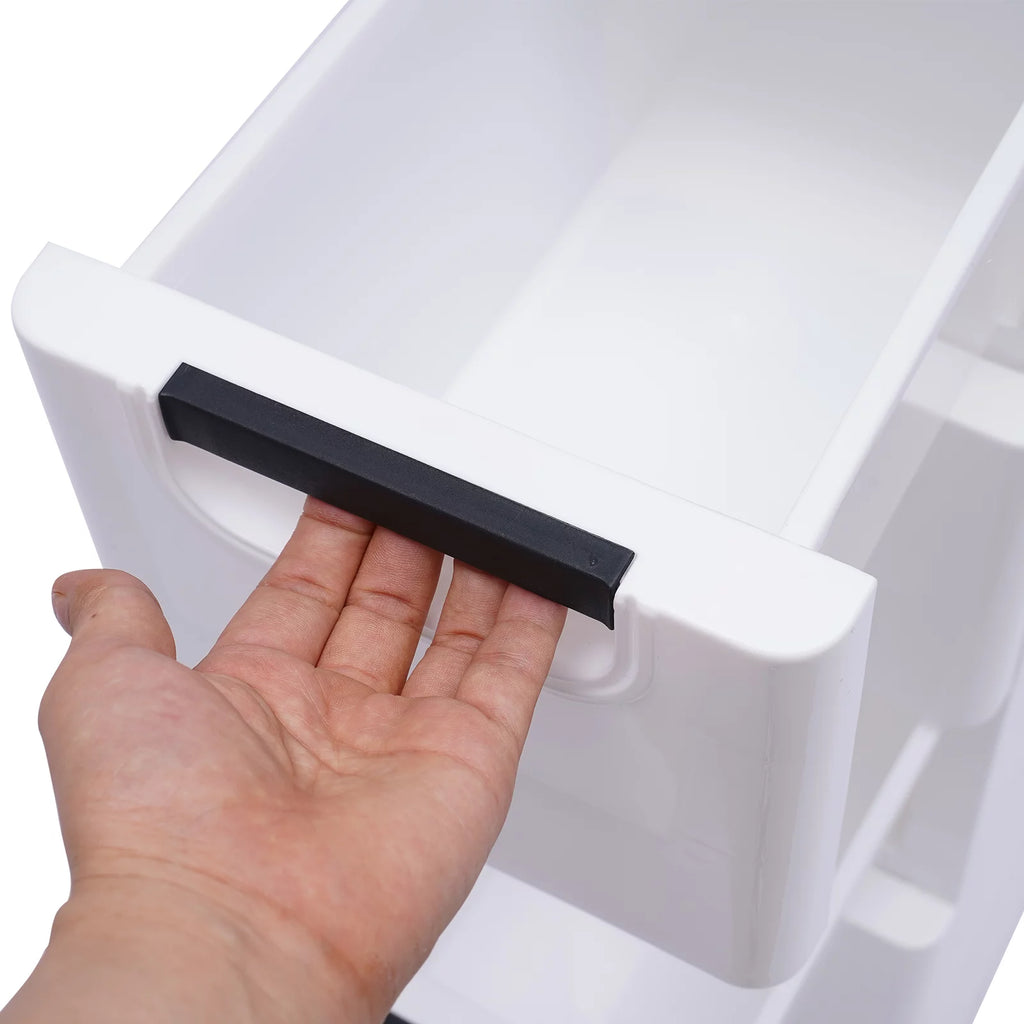 White 5 Drawer Plastic Dresser Storage Cabinet X1743