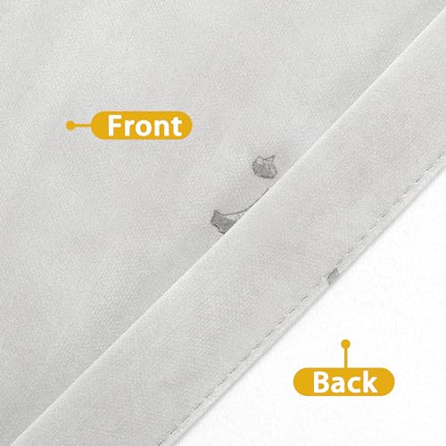 Gray Blackout Grommet Thermal Insulated Window Curtains Set of 2 Panels 52 Inch by 84 Inch E263981