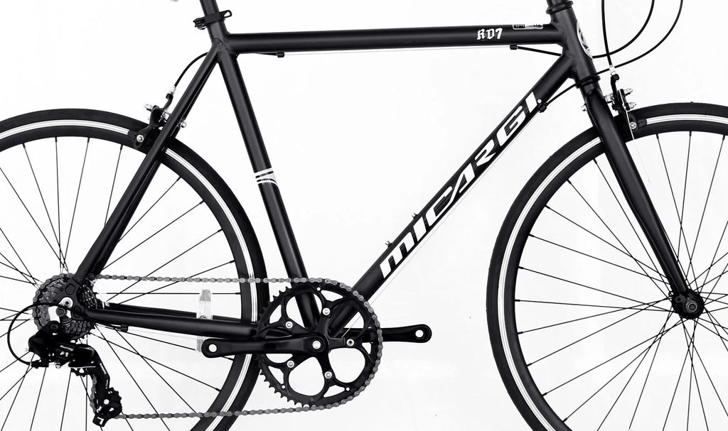 White 53 cm Aluminum 700C Road Bike C4026