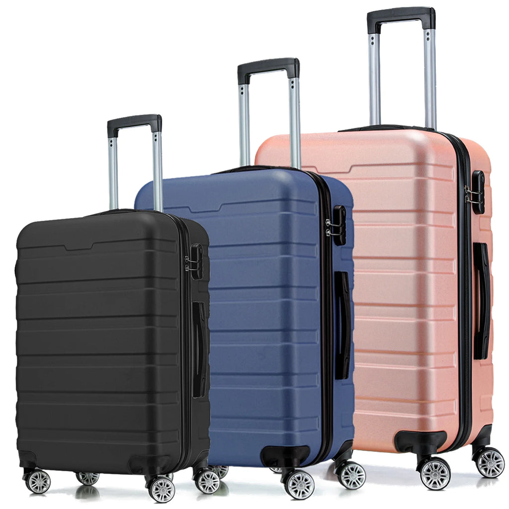 Hard Side Carry On Suitcase Set With Spinner Wheels TSA Lock Y843