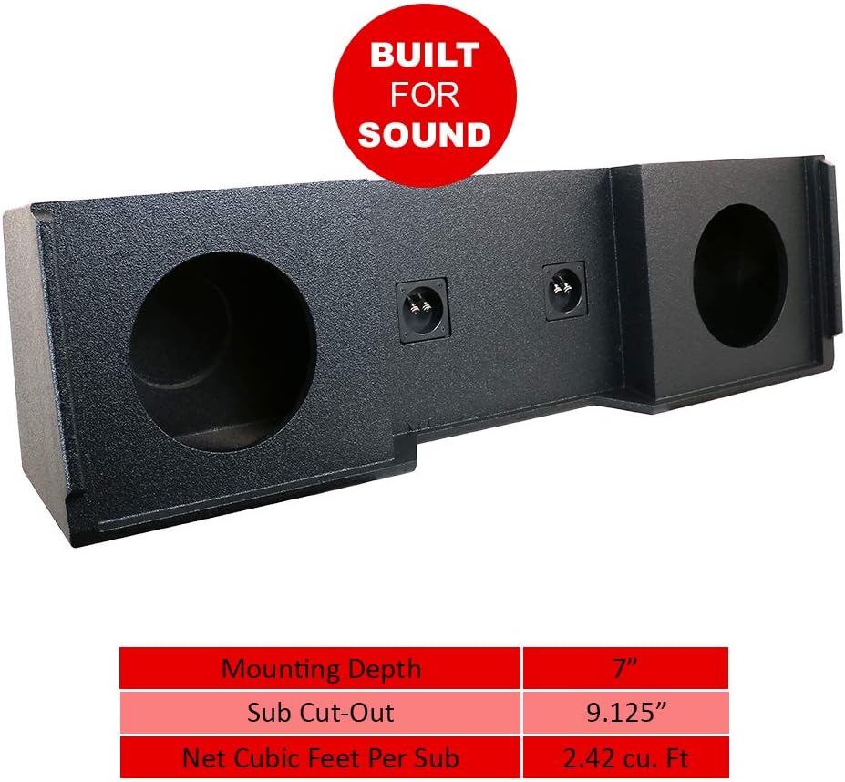 10-Inch Dual Down-Fire Subwoofer Boxes with Bed Liner Finish Y45172
