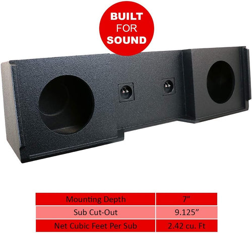 10-Inch Dual Down-Fire Subwoofer Boxes with Bed Liner Finish Y45172