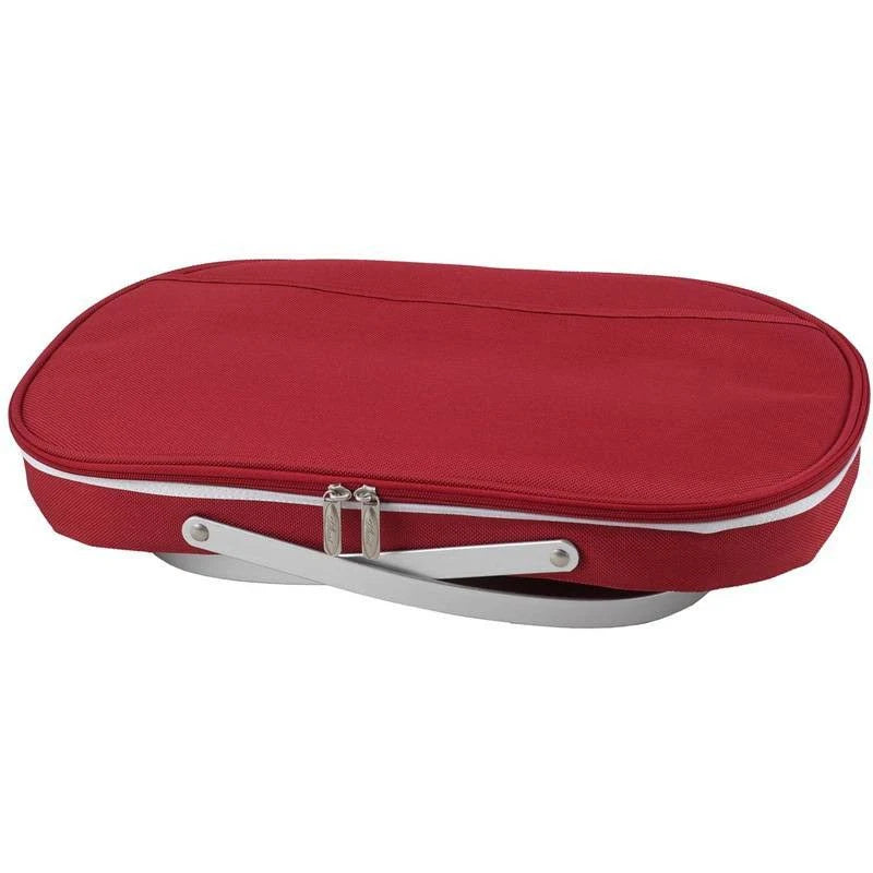 Collapsible Insulated Picnic Basket for 4 - Red Y12609