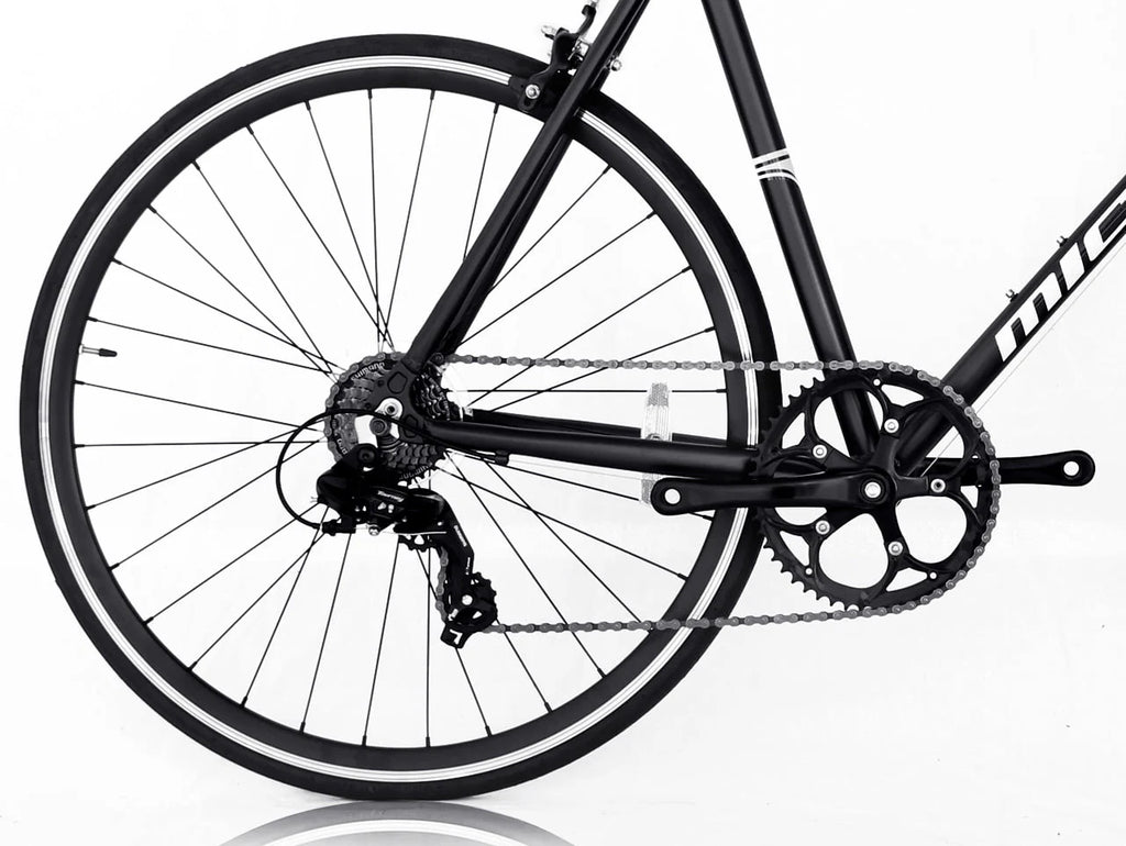 White 53 cm Aluminum 700C Road Bike C4026