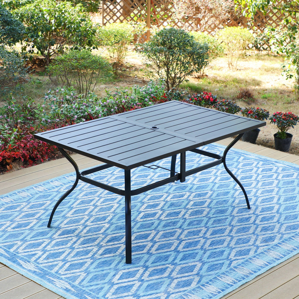 7-Piece Outdoor Dining Set with Swivel Chairs U470184