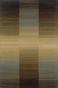 Blue Striped Area Rug G435