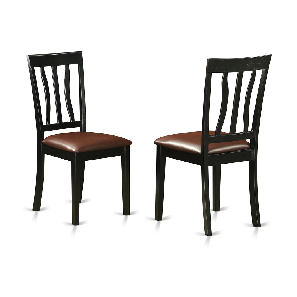 5 Piece Dining Set with Leather Chairs J7498