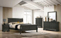Gray Solid Wood King Bedroom Set 6pcs C386218
