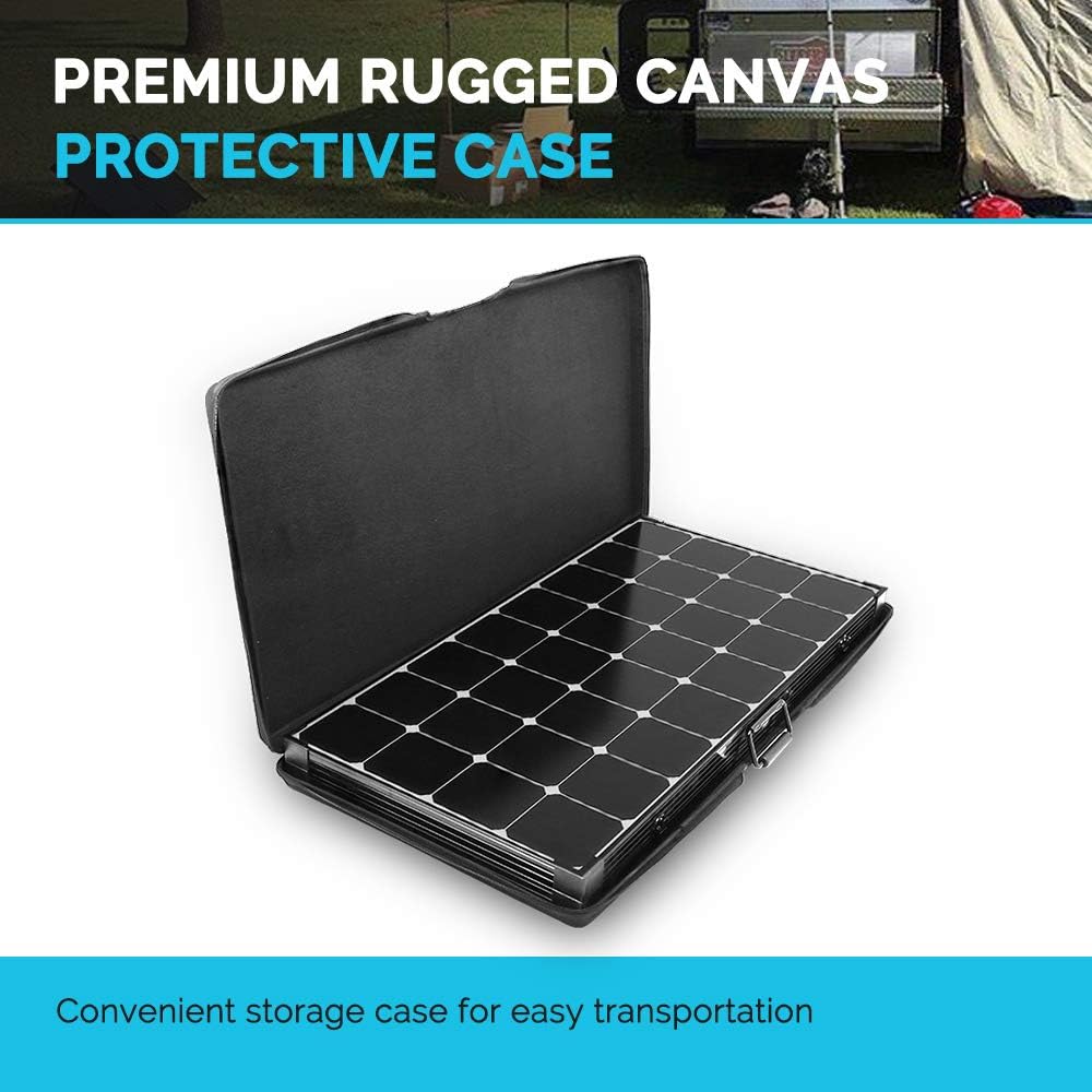 200 Watt Portable Foldable Solar Panel Suitcase with Waterproof 20A Charger Controller J8801
