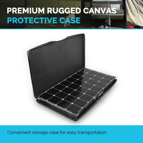 200 Watt Portable Foldable Solar Panel Suitcase with Waterproof 20A Charger Controller J8801